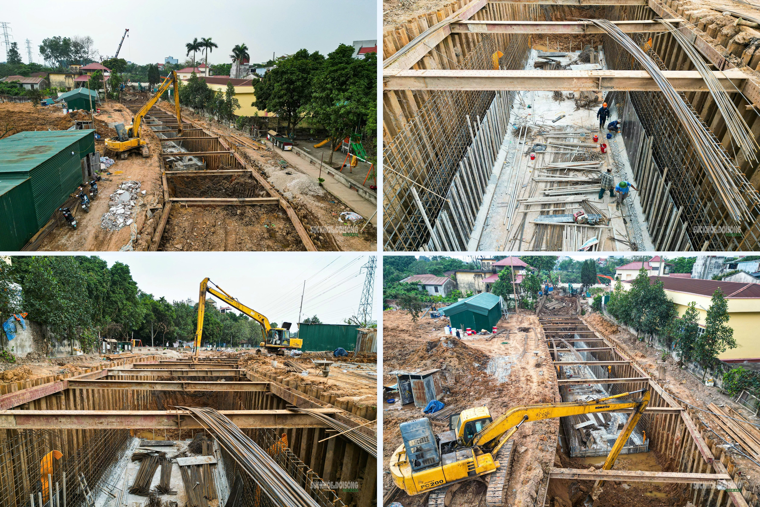 Đại công trường 920 tỷ đồng 'giải cứu' ngập úng phía Tây Bắc Hà Nội- Ảnh 6. Đại công trường 920 tỷ đồng 'giải cứu' ngập úng phía Tây Bắc Hà Nội- Ảnh 6.