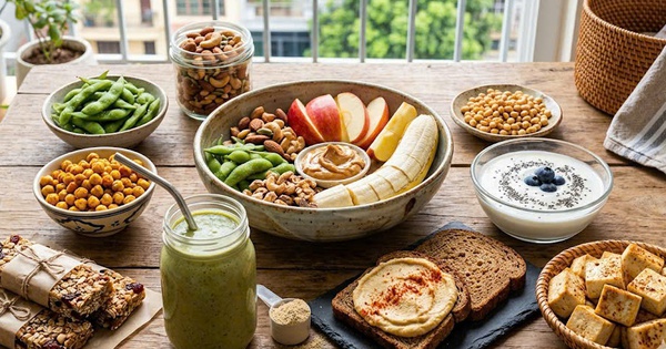 10 món ăn nhẹ thuần chay giàu protein