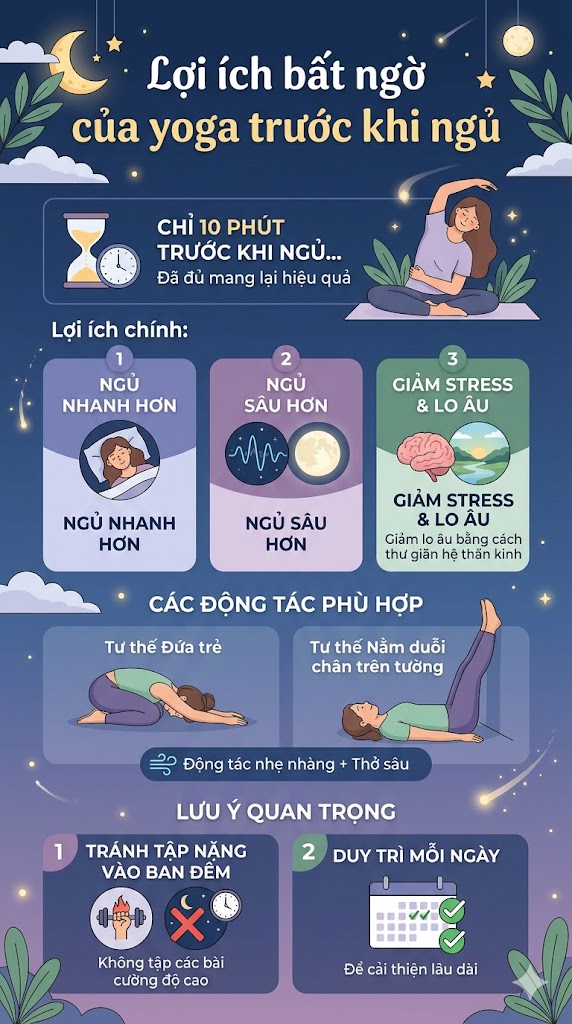 Chỉ 10 phút yoga mỗi tối giúp ngủ ngon và giảm căng thẳng- Ảnh 2.