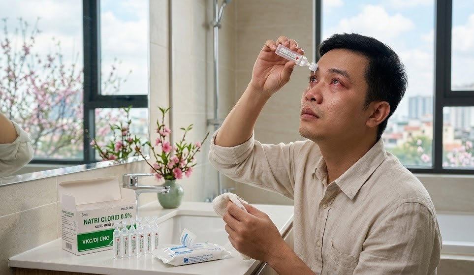 Viêm kết mạc mùa xuân dùng thuốc và chăm sóc như thế nào?- Ảnh 2.