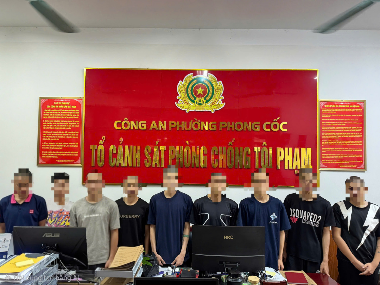 Mâu thuẫn trên mạng, 9 thanh thiếu niên mang hung khí hỗn chiến trong đêm - Ảnh 1.