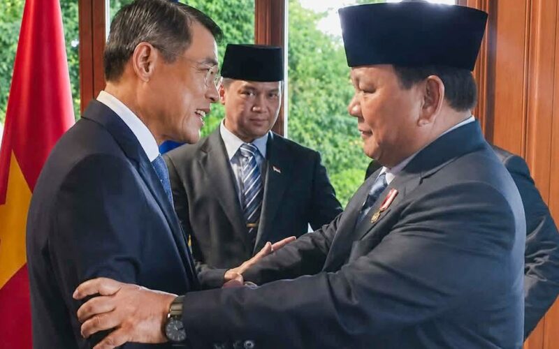 Thủ tướng Lê Minh Hưng gặp Tổng thống Indonesia Prabowo Subianto