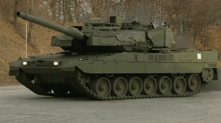 xe-tang-leopard-2a8-17777072780181637875313 Châu Âu nhận xe tăng đầu tiên trang bị 'lá chắn chủ động' từ Israel- Ảnh 1.