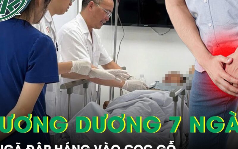 Ngã đập háng vào cọc gỗ, người đàn ông cương dương liên tục suốt 7 ngày