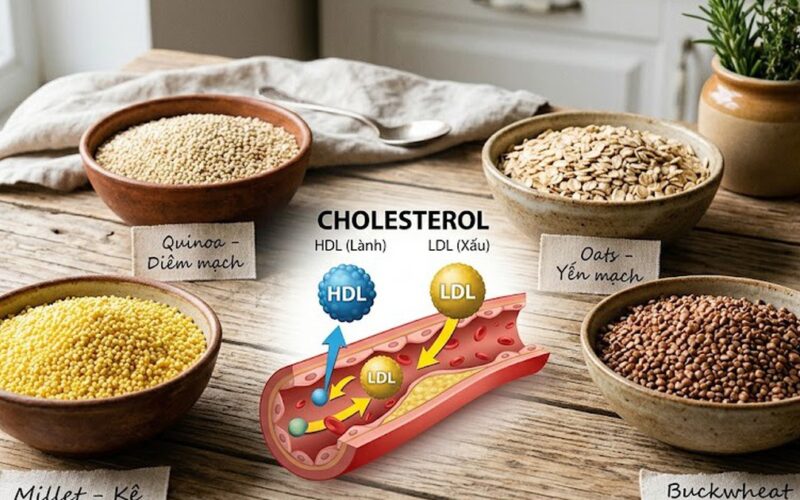 7 loại ngũ cốc nguyên hạt giúp cải thiện cholesterol