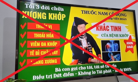 quang-cao-sai-1699354554259973851645 Nhiều quảng cáo thuốc y học cổ truyền không đúng sự thật, Bộ Y tế yêu cầu kiểm tra đột xuất, xử lý nghiêm- Ảnh 1.