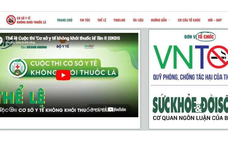 Hôm nay, bắt đầu đăng ký Cuộc thi ‘Cơ sở y tế không khói thuốc lá’ lần II