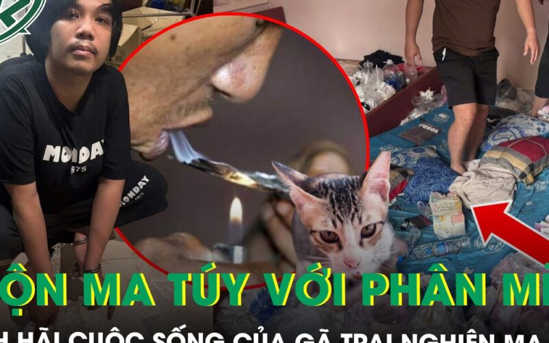 Cận cảnh căn phòng trọ của thanh niên nghiện ma túy: Rác thải chất đống, trộn ma tuý với phân mèo để hít