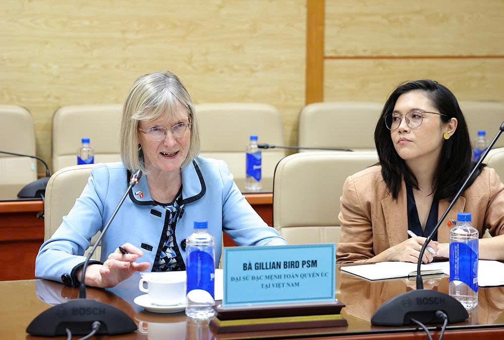 Bộ trưởng Đào Hồng Lan tiếp, làm việc với Đại sứ Úc Gillian Bird về thúc đẩy hợp tác y tế- Ảnh 2.