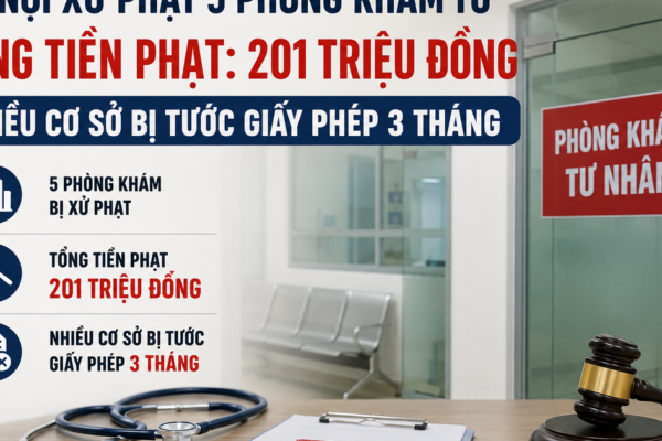 5 phòng khám tư ở Hà Nội bị xử phạt, nhiều cơ sở bị tước giấy phép 3 tháng
