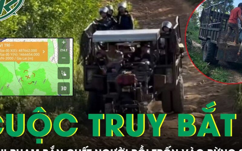 Cảnh sát truy bắt nghi phạm nổ súng bắn chết người rồi bỏ trốn vào rừng sâu ở Gia Lai